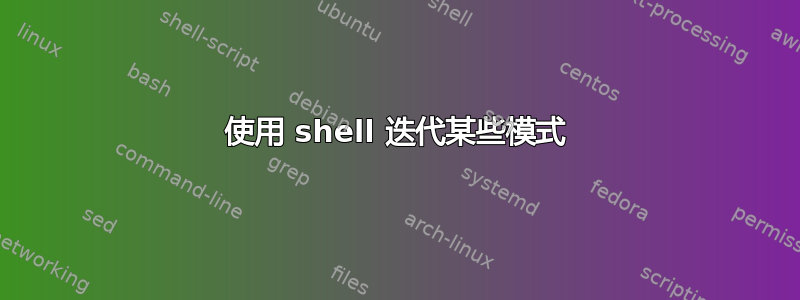 使用 shell 迭代某些模式