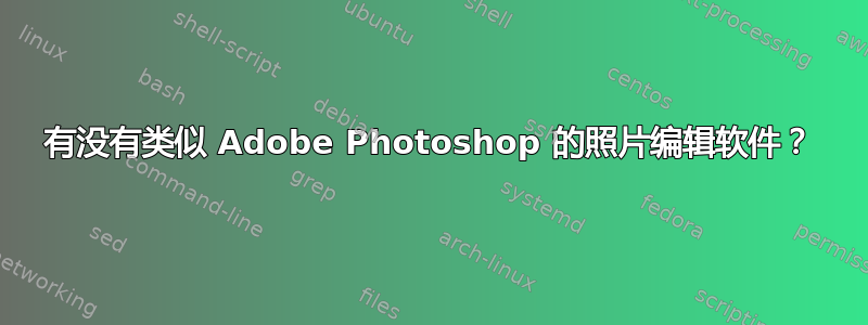 有没有类似 Adob​​e Photoshop 的照片编辑软件？