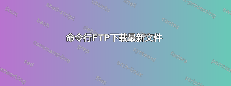 命令行FTP下载最新文件