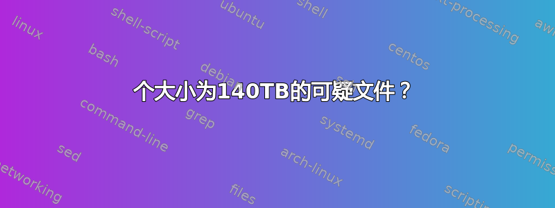 1个大小为140TB的可疑文件？