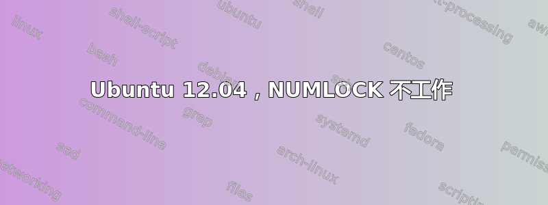 Ubuntu 12.04，NUMLOCK 不工作