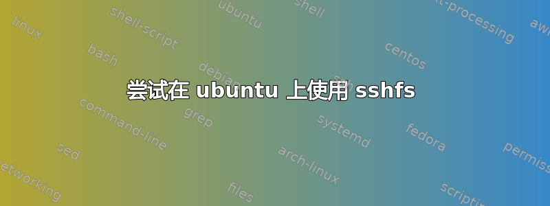 尝试在 ubuntu 上使用 sshfs