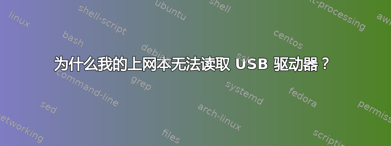 为什么我的上网本无法读取 USB 驱动器？