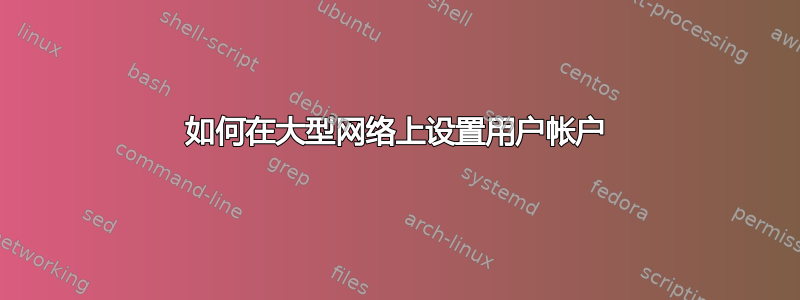 如何在大型网络上设置用户帐户