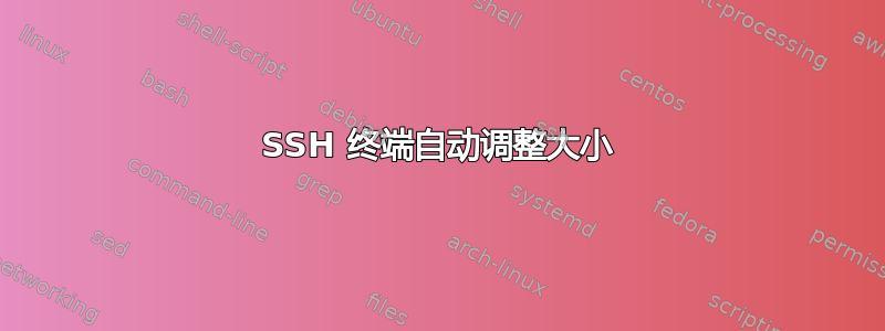 SSH 终端自动调整大小