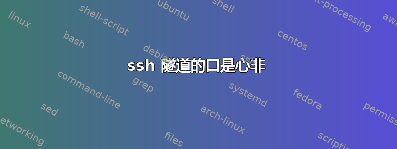 ssh 隧道的口是心非