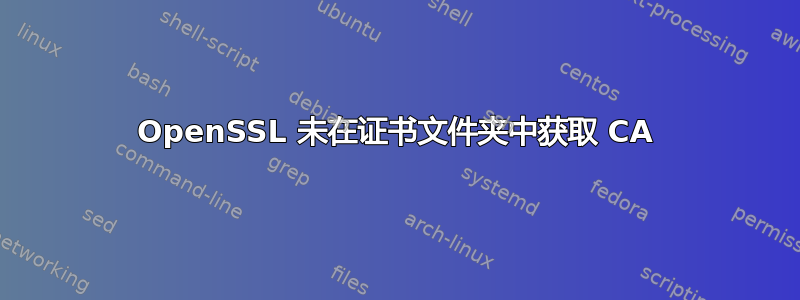 OpenSSL 未在证书文件夹中获取 CA