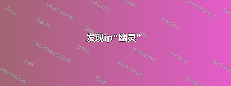 发现ip“幽灵”