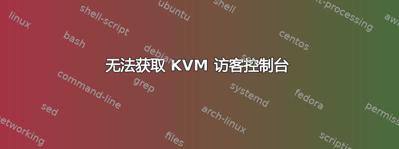 无法获取 KVM 访客控制台