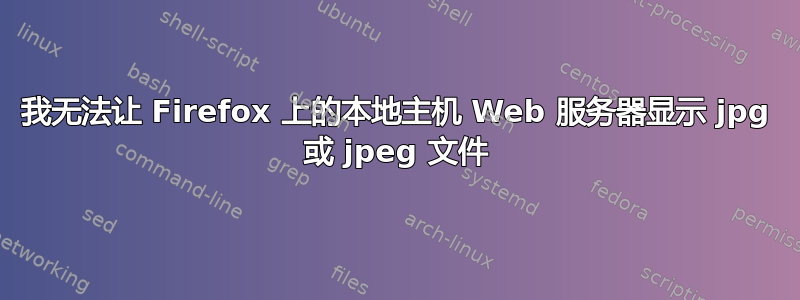 我无法让 Firefox 上的本地主机 Web 服务器显示 jpg 或 jpeg 文件