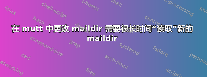 在 mutt 中更改 maildir 需要很长时间“读取”新的 maildir