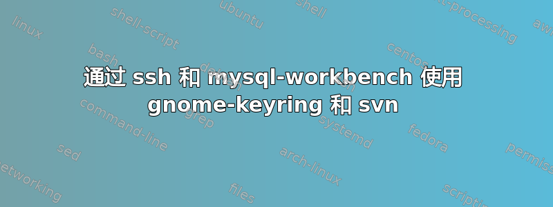 通过 ssh 和 mysql-workbench 使用 gnome-keyring 和 svn