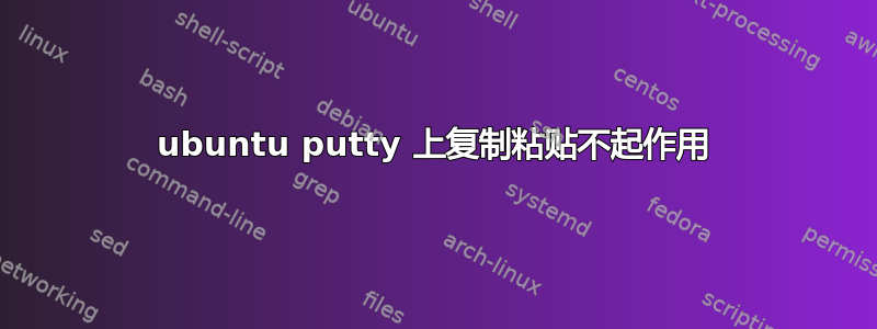 ubuntu putty 上复制粘贴不起作用