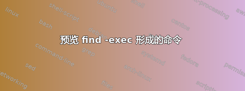 预览 find -exec 形成的命令