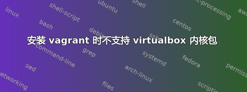 安装 vagrant 时不支持 virtualbox 内核包