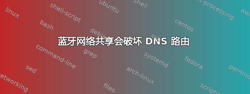 蓝牙网络共享会破坏 DNS 路由