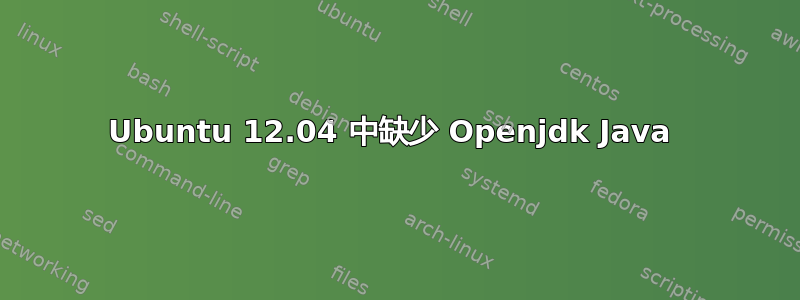 Ubuntu 12.04 中缺少 Openjdk Java 