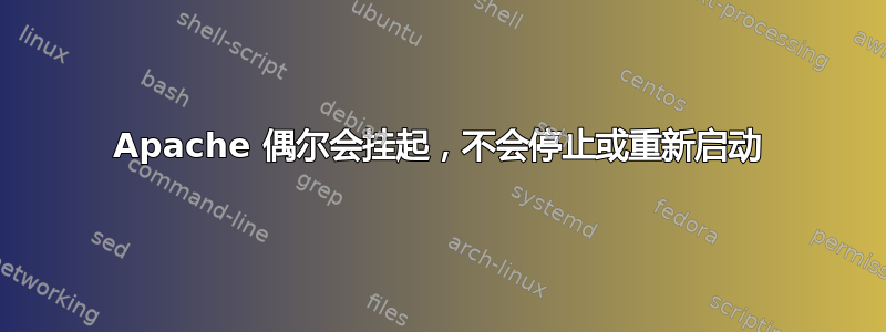 Apache 偶尔会挂起，不会停止或重新启动