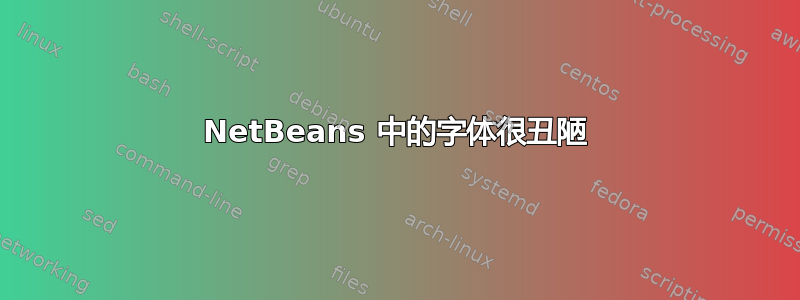 NetBeans 中的字体很丑陋