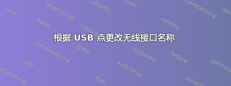 根据 USB 点更改无线接口名称