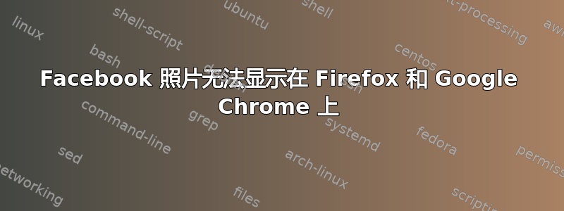 Facebook 照片无法显示在 Firefox 和 Google Chrome 上