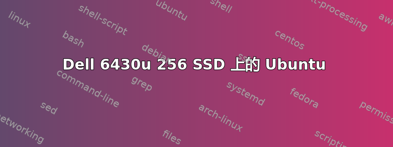 Dell 6430u 256 SSD 上的 Ubuntu