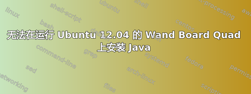 无法在运行 Ubuntu 12.04 的 Wand Board Quad 上安装 Java