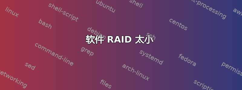 软件 RAID 太小