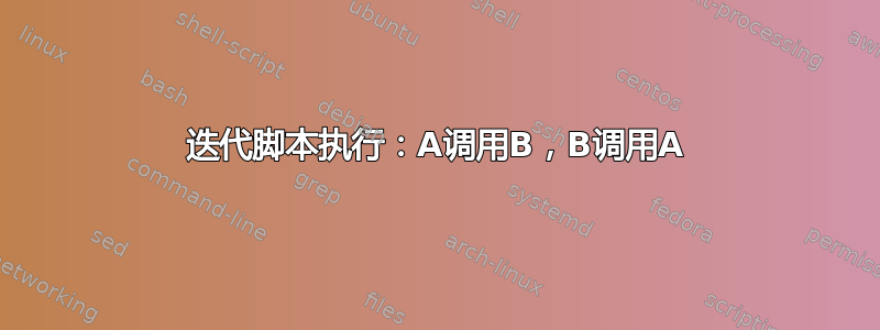 迭代脚本执行：A调用B，B调用A