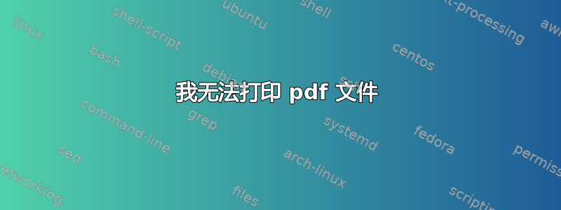 我无法打印 pdf 文件