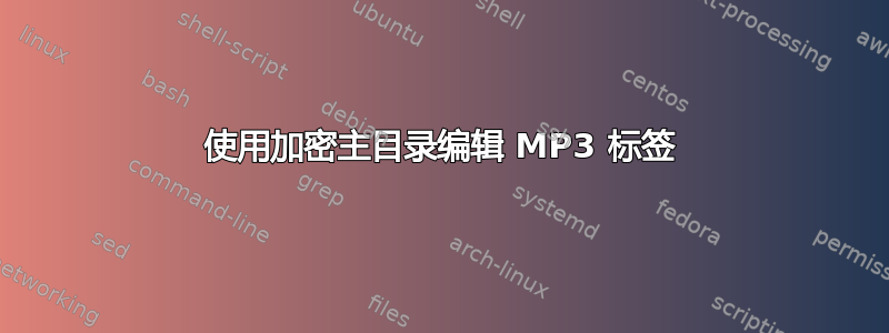 使用加密主目录编辑 MP3 标签