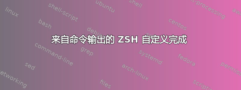 来自命令输出的 ZSH 自定义完成