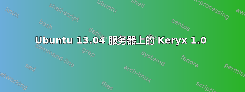 Ubuntu 13.04 服务器上的 Keryx 1.0