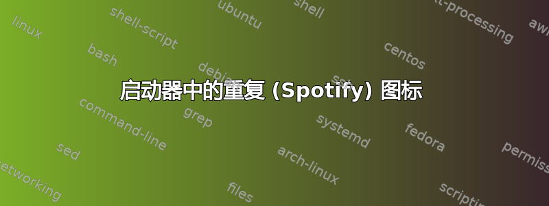 启动器中的重复 (Spotify) 图标