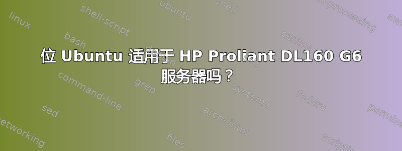 64 位 Ubuntu 适用于 HP Proliant DL160 G6 服务器吗？