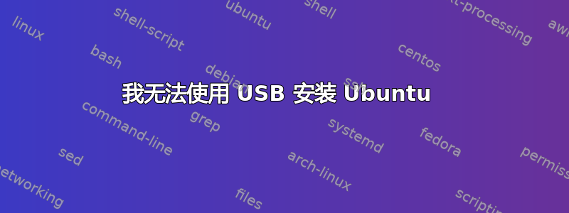 我无法使用 USB 安装 Ubuntu 