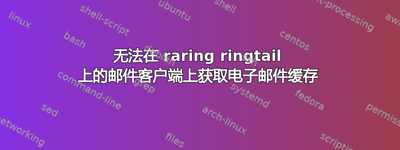 无法在 raring ringtail 上的邮件客户端上获取电子邮件缓存