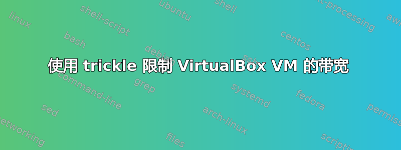 使用 trickle 限制 VirtualBox VM 的带宽