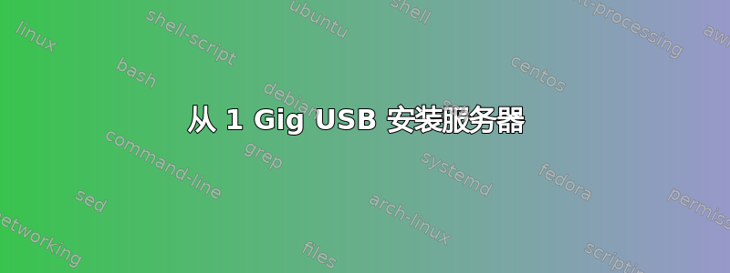 从 1 Gig USB 安装服务器 