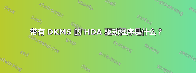 带有 DKMS 的 HDA 驱动程序是什么？