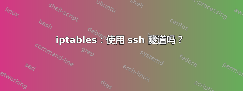 iptables：使用 ssh 隧道吗？