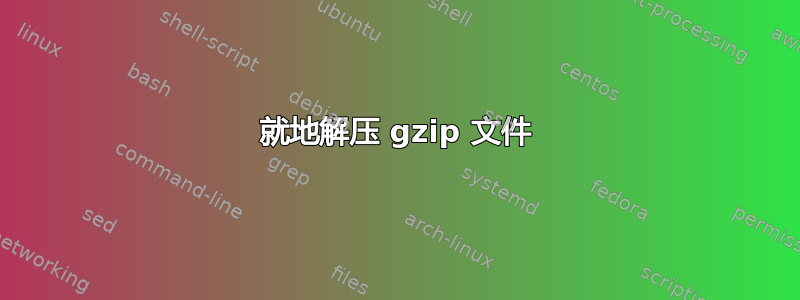 就地解压 gzip 文件