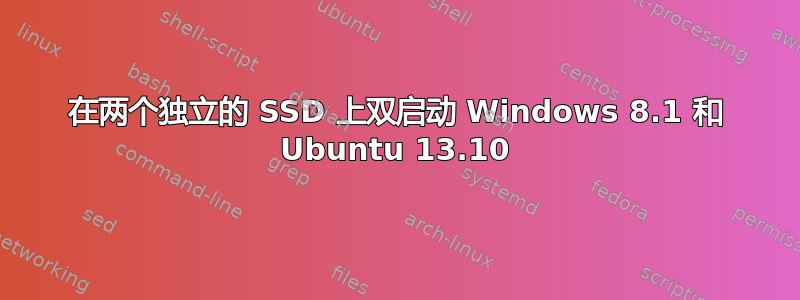 在两个独立的 SSD 上双启动 Windows 8.1 和 Ubuntu 13.10