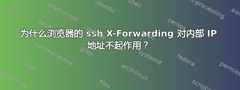 为什么浏览器的 ssh X-Forwarding 对内部 IP 地址不起作用？