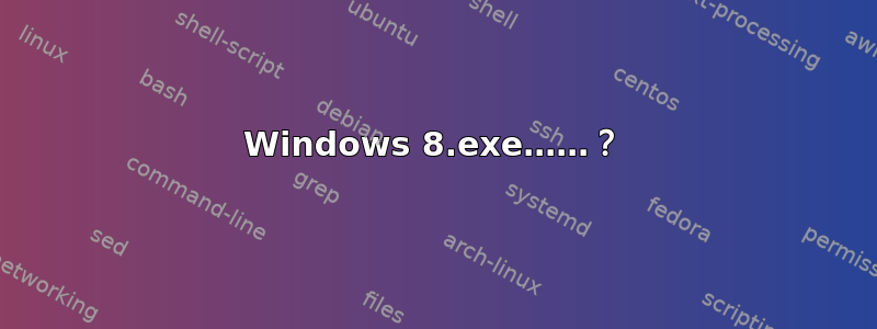 Windows 8.exe……？