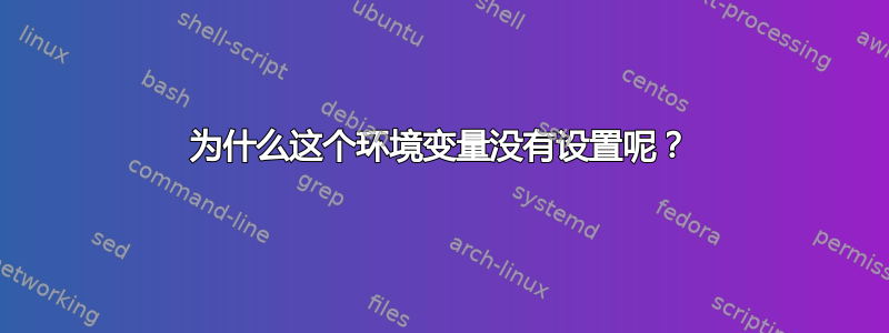 为什么这个环境变量没有设置呢？