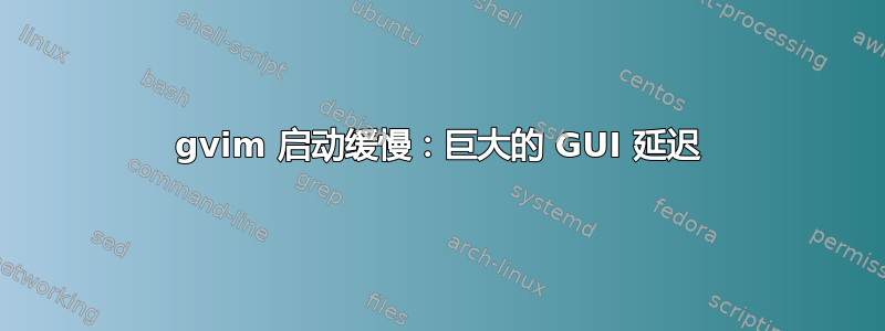 gvim 启动缓慢：巨大的 GUI 延迟