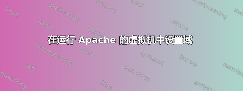 在运行 Apache 的虚拟机中设置域