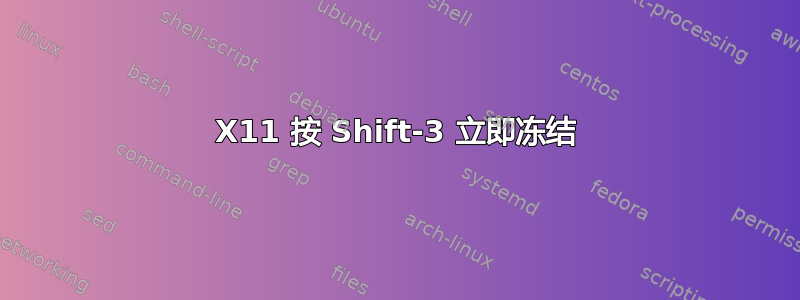 X11 按 Shift-3 立即冻结