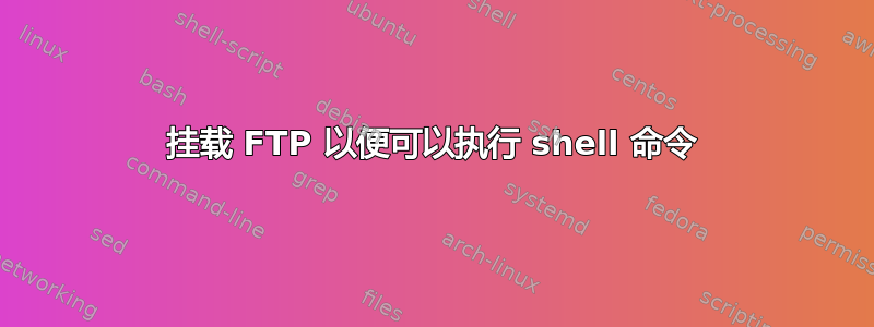 挂载 FTP 以便可以执行 shell 命令